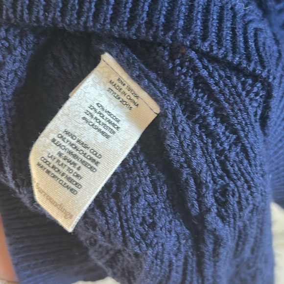 Blue Knit Hooded Sweater Pullover - Picture 8 of 8